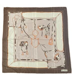 Vintage Mari France Silk Equestrian Scarf